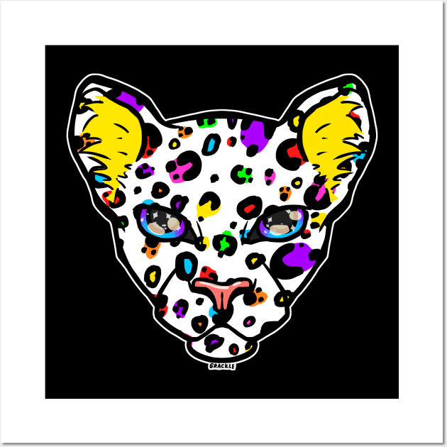 Rainbow Leopard Wall Art by Jan Grackle